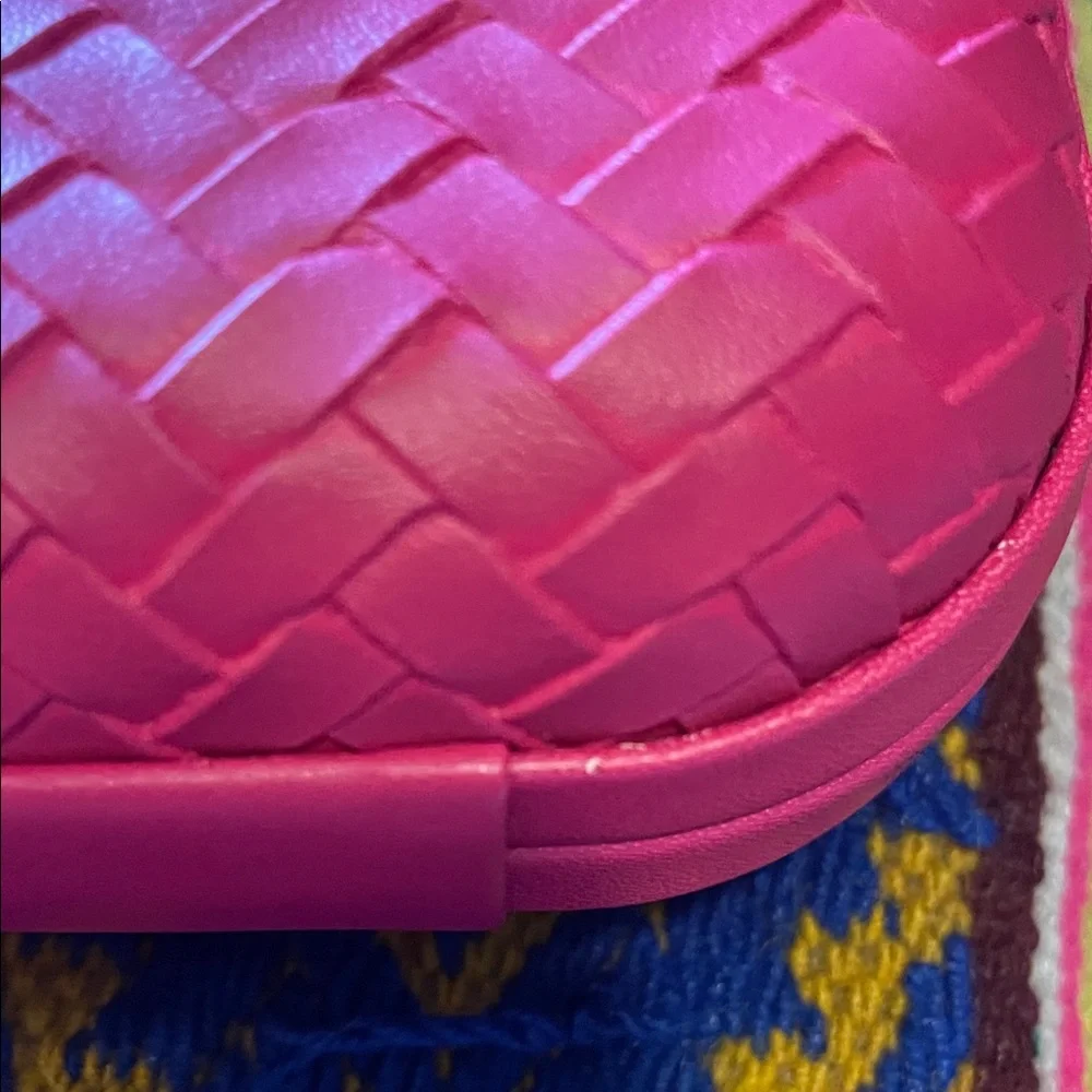 a new day Pink Woven Clutch with Polished Frame - Picture 6 of 10